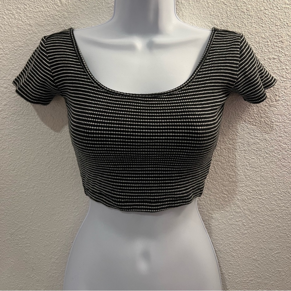black striped top